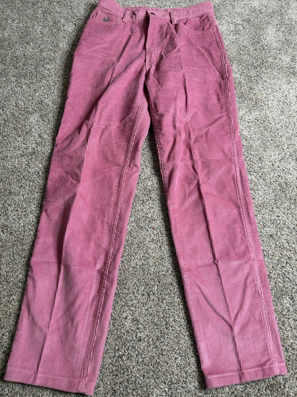 Vintage Gloria Vanderbilt 70s 80s Corduroy Jeans Pink Size 30 High Rise
